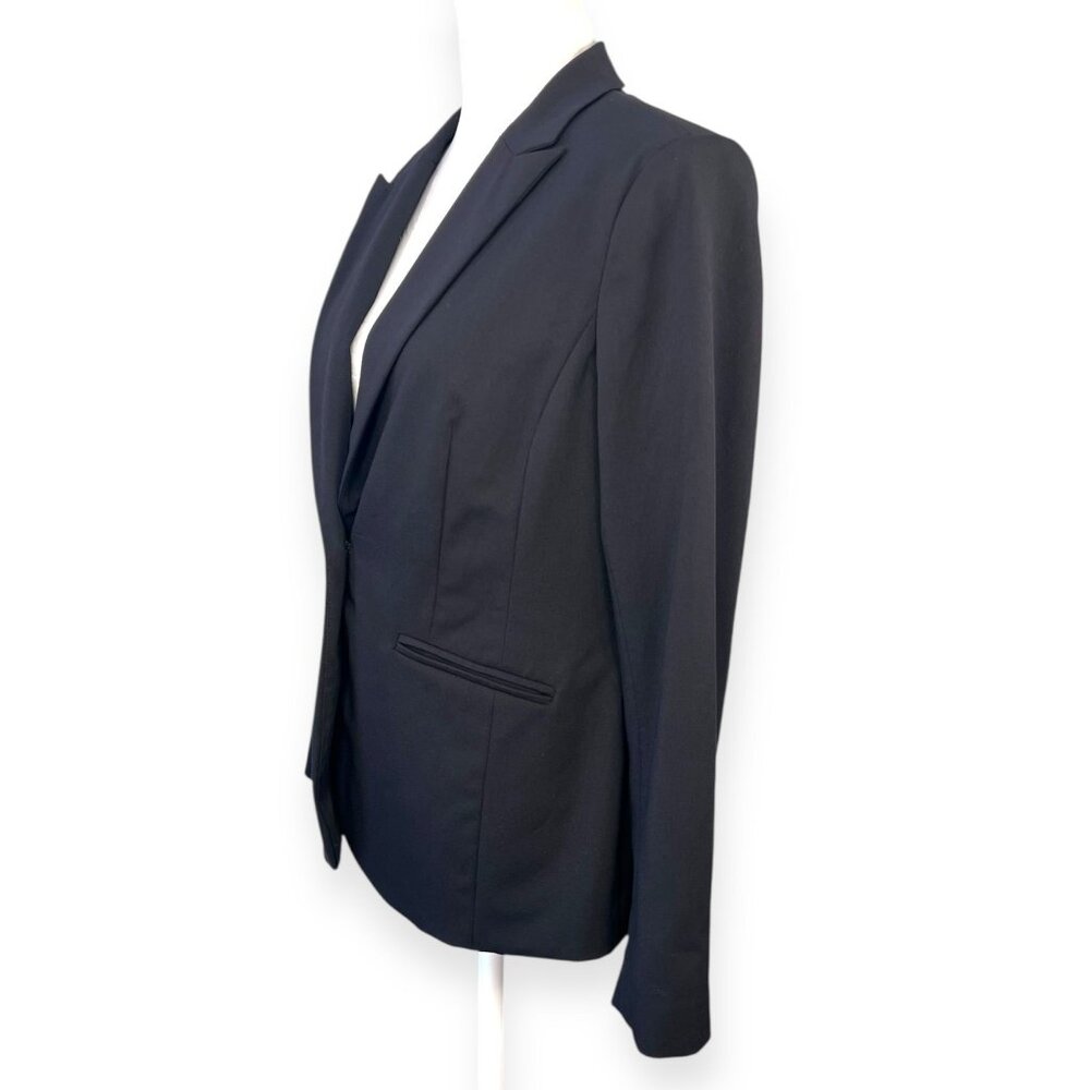 Liz Claiborne Petite Black Blazer 8P Stretch Career Office Jacket - Picture 4 of 10